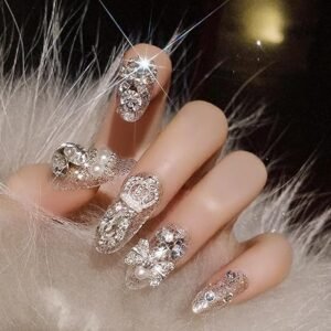 5D Diamond Bride Press on Nails