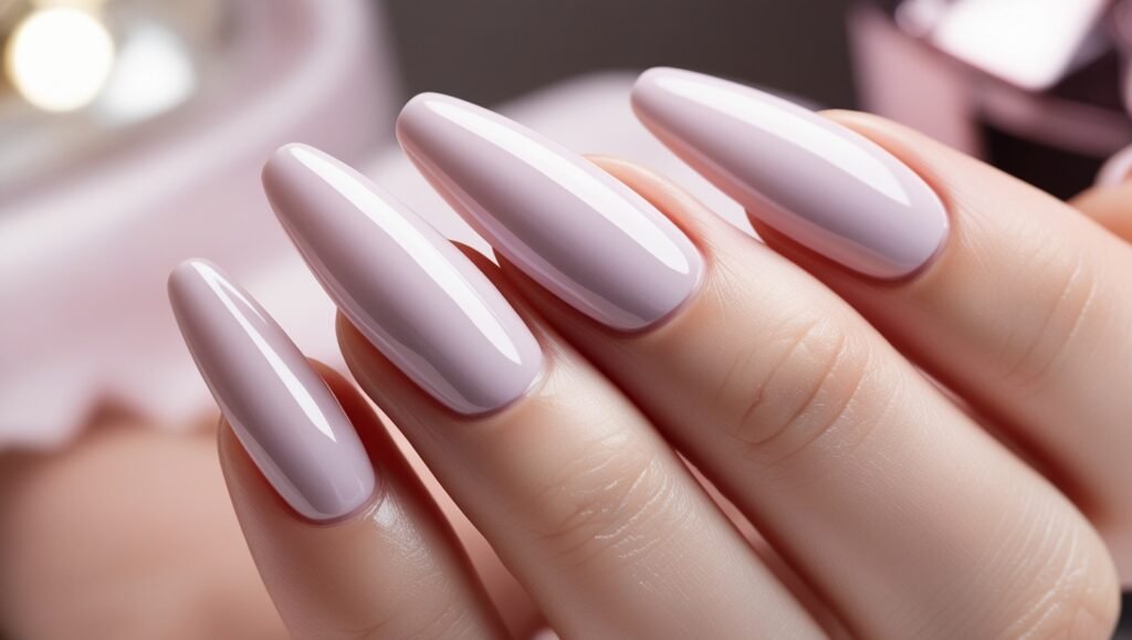 A closeup image of beautifully manicured gel nail