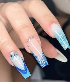 Acrylic nail tip extensions