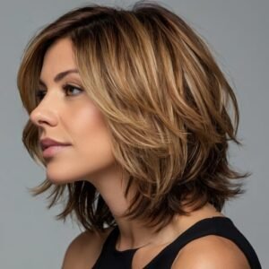 Shoulder Length Layered Cut 1